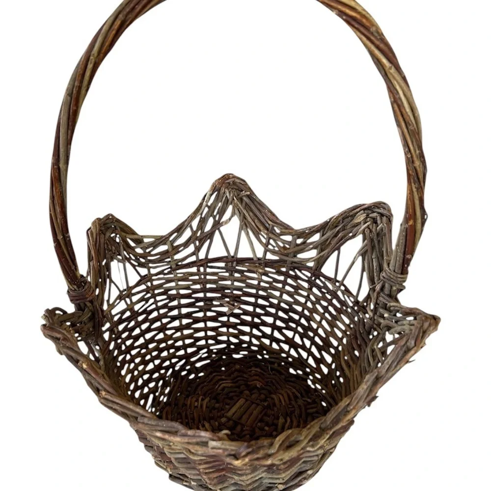 Vintage Set of Three Wicker Stacking Baskets